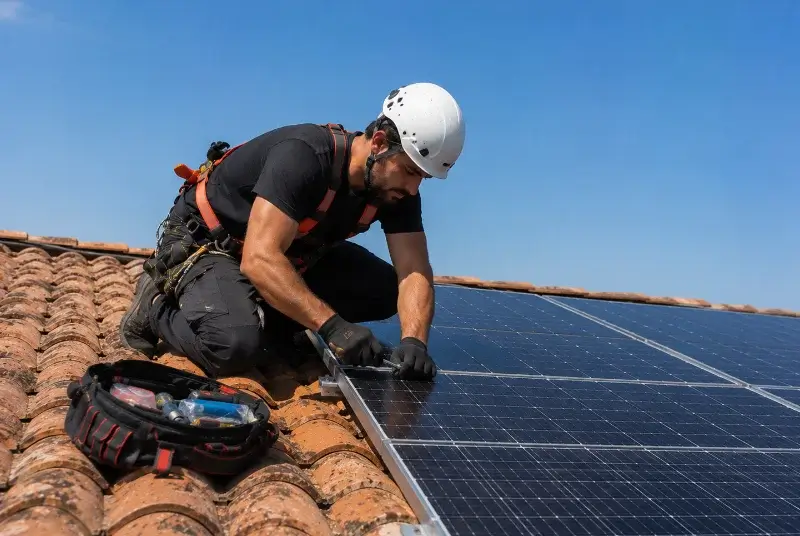 Maintenance et monitoring de panneaux solaires à Campoussy