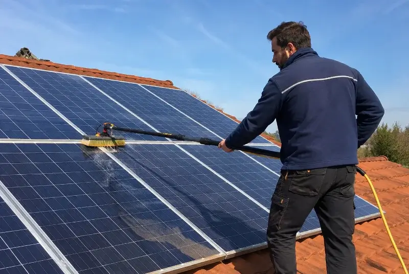 Nettoyage et entretien de panneaux solaires à Campoussy